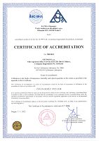 Calibration Laboratory Certificate of acreditation 2023-2026